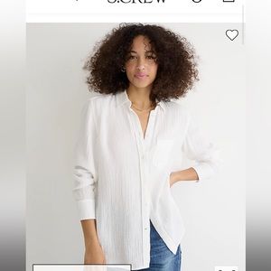 Jcrew Classic Fit Soft Cotton Gauze Shirt